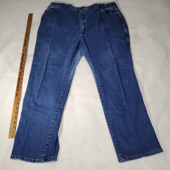 Wrangler Jeans Women Size 32W Blue Denim Straight Leg Carpenter Jeans Plus Size - Picture 8 of 14